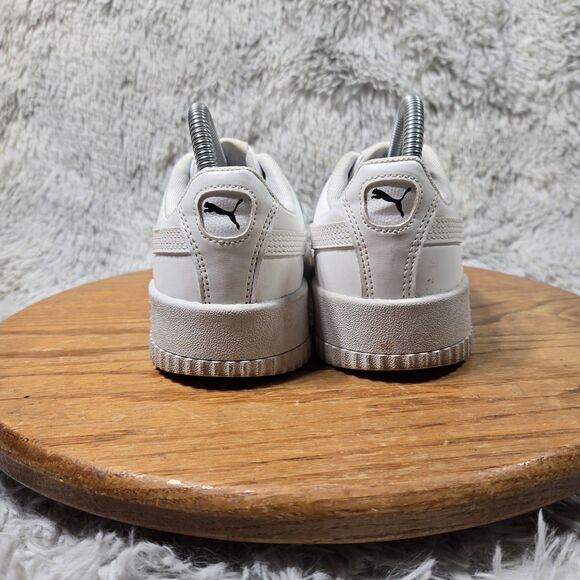 Puma Carina Womens Size 8 Retro White Casual Lowtop Shoes Sneakers 374107-01 - Picture 3 of 10